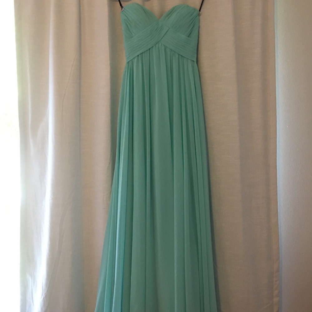 Formal gown/ Bridesmaids dress seafoam/mint color
